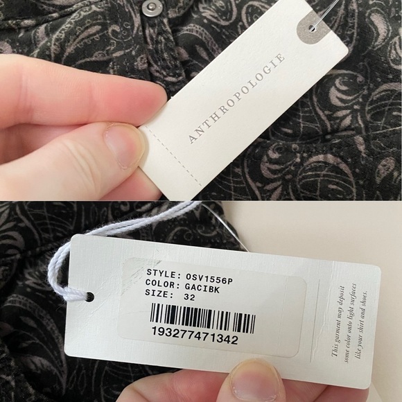 NWT AG x Anthropologie Velvet High Rise Stevie Ankle Skinny Jean brown black 32 - Picture 14 of 16